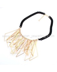 Hollow Metal Exaggerated Geometric Collarbone Necklace